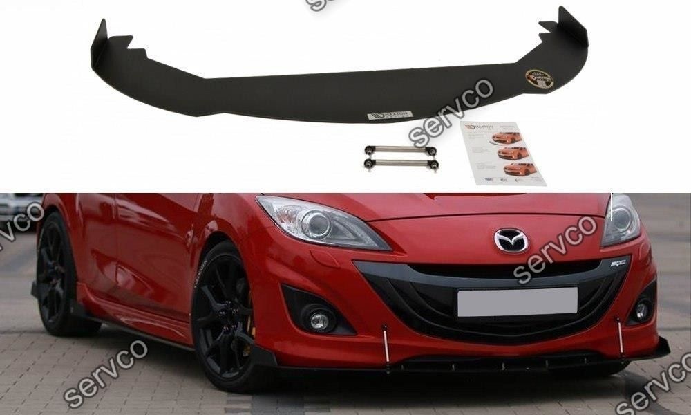 Prelungire splitter bara fata Mazda 3 Mk2 MPS 2009-2013 v4 - Maxton Design