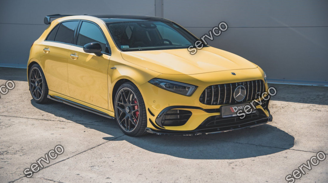 Prelungire splitter bara fata Mercedes A Class W177 AMG A 45 S 2019- v5 - Maxton Design