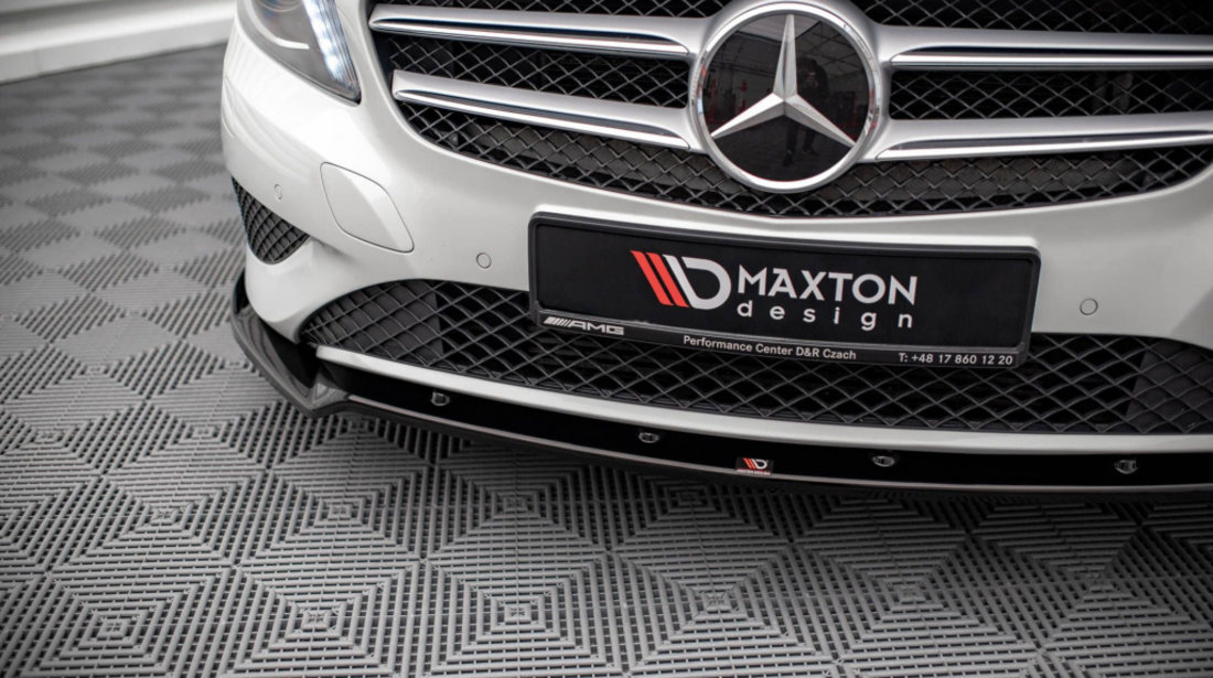 Prelungire splitter bara fata Mercedes A Class W176 2012-2015 v5 - Maxton Design