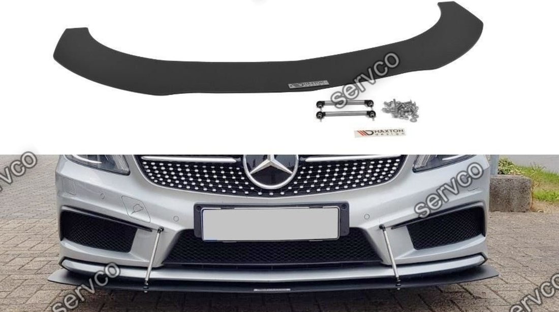 Prelungire splitter bara fata Mercedes A Class W176 AMG-Line 2012-2015 v2 - Maxton Design