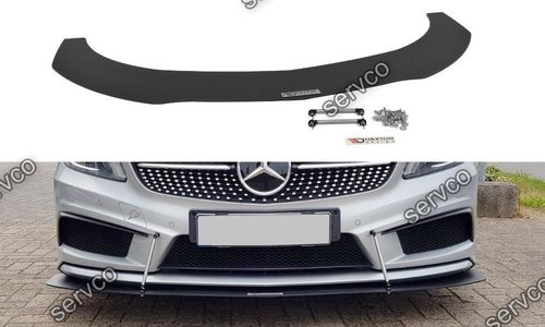 Prelungire splitter bara fata Mercedes A Class W176 AMG-Line 2012-2015 v2 - Maxton Design