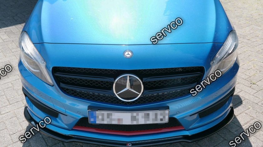 Prelungire splitter bara fata Mercedes A Class W176 Amg-Line 2013-2015 v3 - Maxton Design