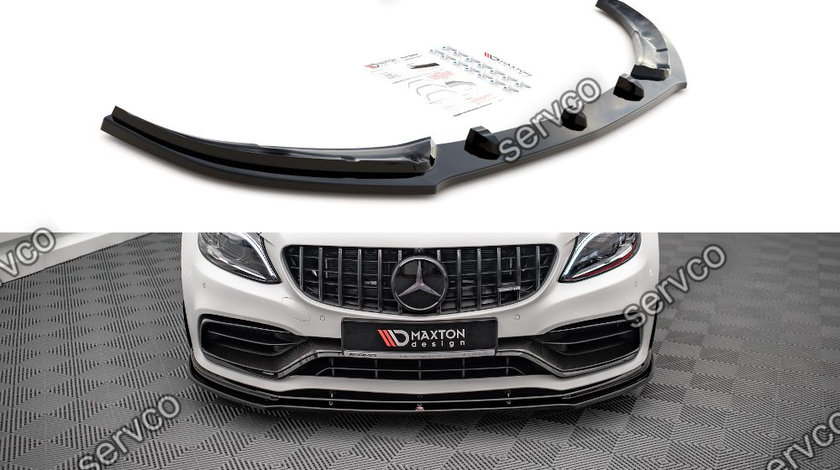 Prelungire splitter bara fata Mercedes C Class C205 Facelift AMG C63 Coupe 2018-2021 v7 - Maxton Design