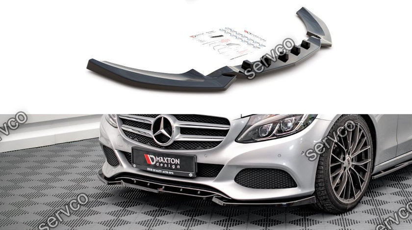 Prelungire splitter bara fata Mercedes C Class W205 2014-2018 v6 - Maxton Design