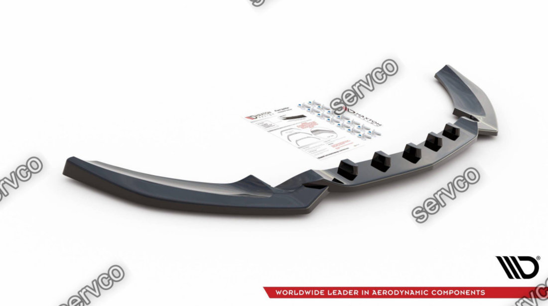 Prelungire splitter bara fata Mercedes C Class W205 2014-2018 v6 - Maxton Design