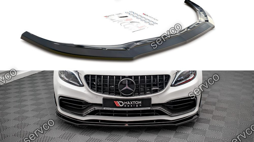 Prelungire splitter bara fata Mercedes C Class C205 Facelift AMG C63 Coupe 2018-2021 v9 - Maxton Design