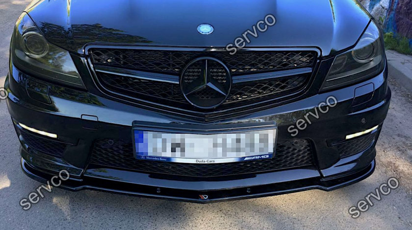 Prelungire splitter bara fata Mercedes C Class W204 AMG C63 Facelift 2011-2014 v6 - Maxton Design