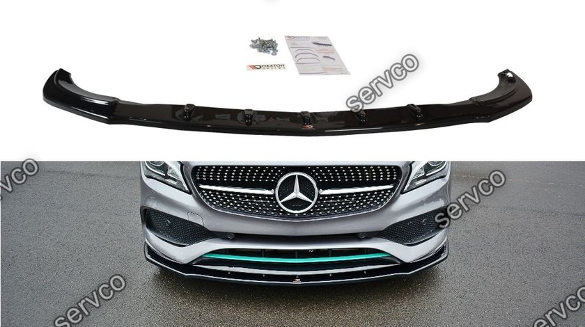 Prelungire splitter bara fata Mercedes CLA C117 Amg-Line Facelift 2017- v6 - Maxton Design