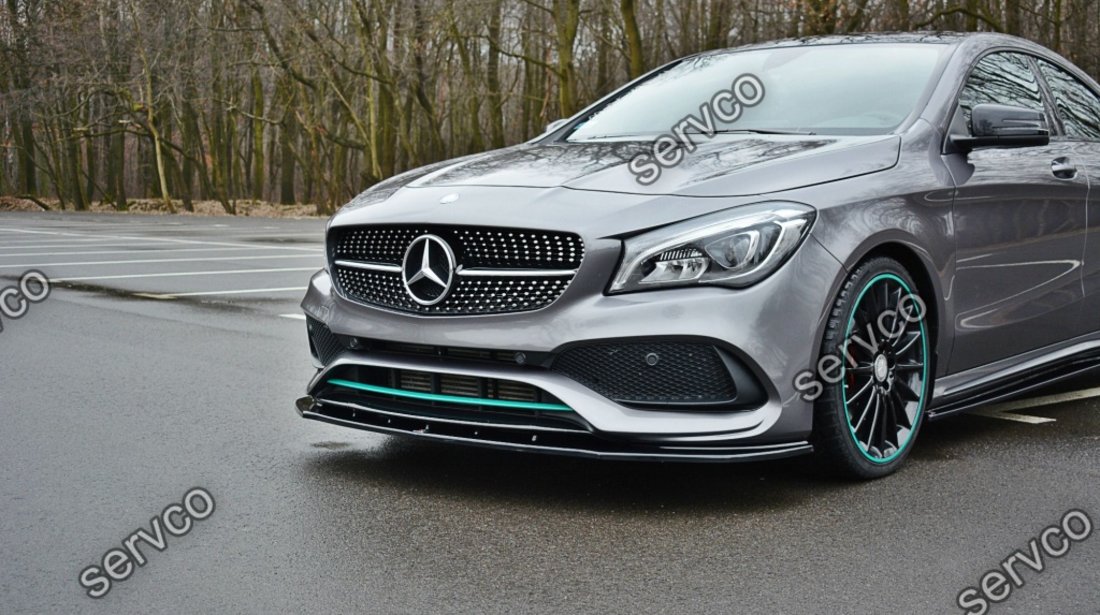 Prelungire splitter bara fata Mercedes CLA C117 Amg-Line Facelift 2017- v6 - Maxton Design