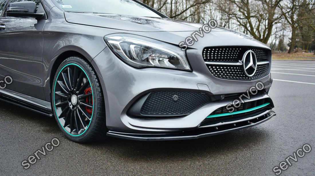 Prelungire splitter bara fata Mercedes CLA C117 Amg-Line Facelift 2017- v6 - Maxton Design