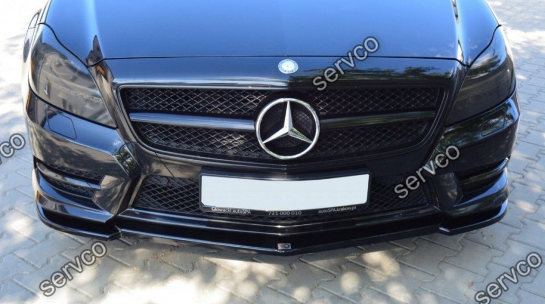 Prelungire splitter bara fata Mercedes CLS C218 Amg Line 2011-2014 v2 - Maxton Design