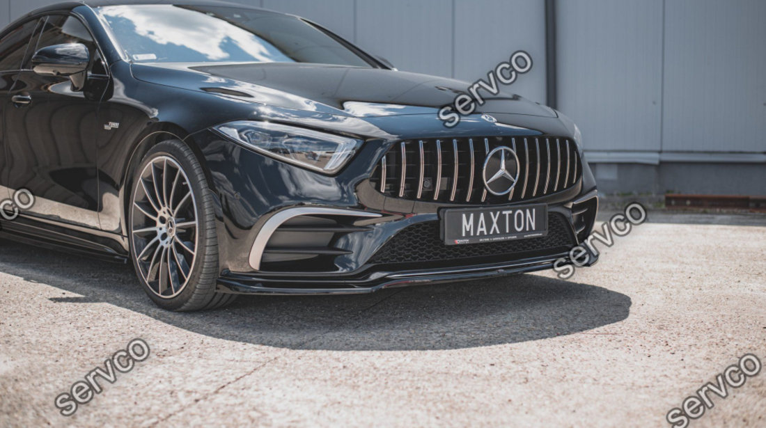 Prelungire splitter bara fata Mercedes CLS C257 AMG-Line 2018- v1 - Maxton Design