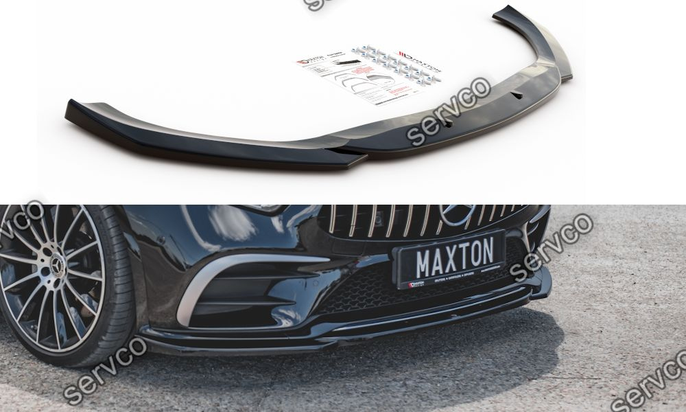 Prelungire splitter bara fata Mercedes CLS C257 AMG-Line 2018- v3 - Maxton Design