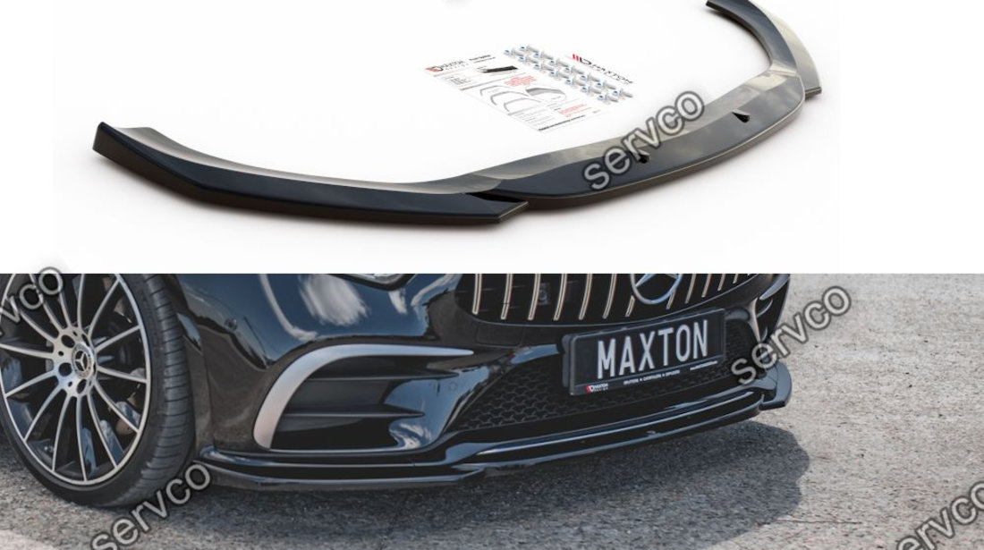 Prelungire splitter bara fata Mercedes CLS C257 AMG-Line 2018- v3 - Maxton Design