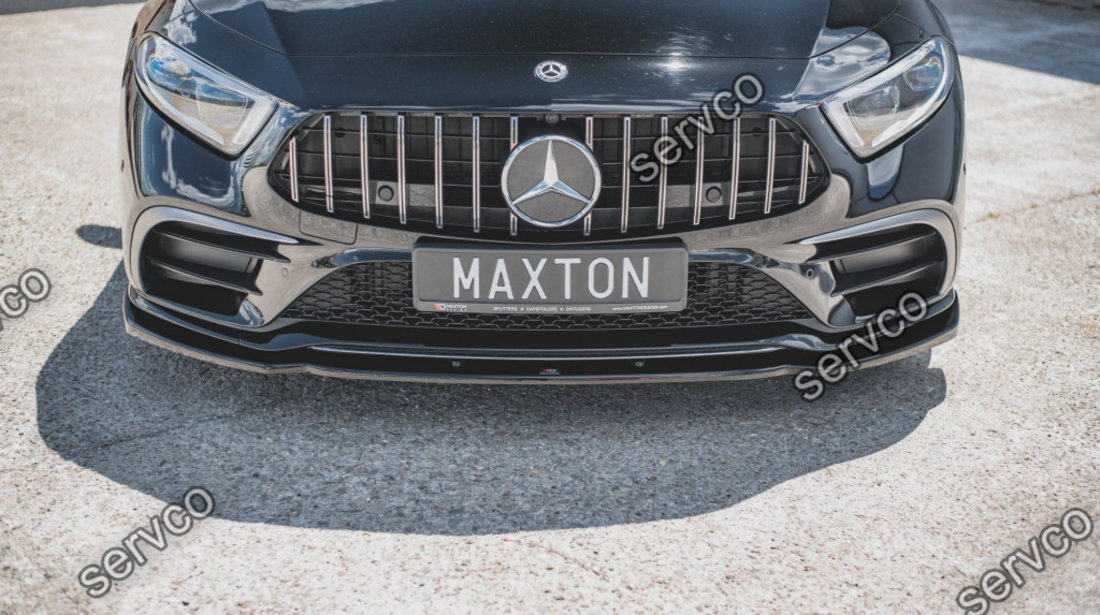 Prelungire splitter bara fata Mercedes CLS C257 AMG-Line 2018- v2 - Maxton Design