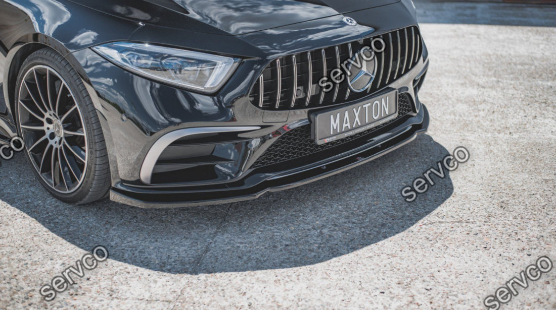 Prelungire splitter bara fata Mercedes CLS C257 AMG-Line 2018- v2 - Maxton Design