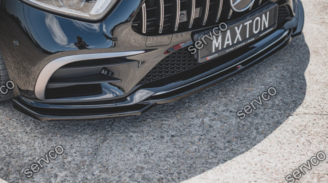 Prelungire splitter bara fata Mercedes CLS C257 AMG-Line 2018- v3 - Maxton Design