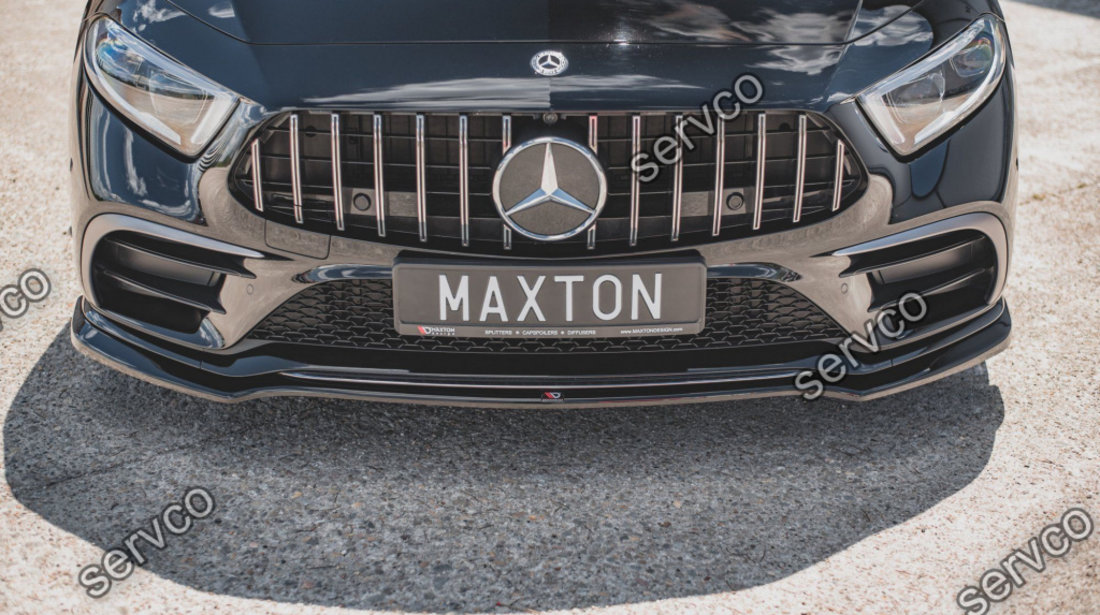 Prelungire splitter bara fata Mercedes CLS C257 AMG-Line 2018- v1 - Maxton Design