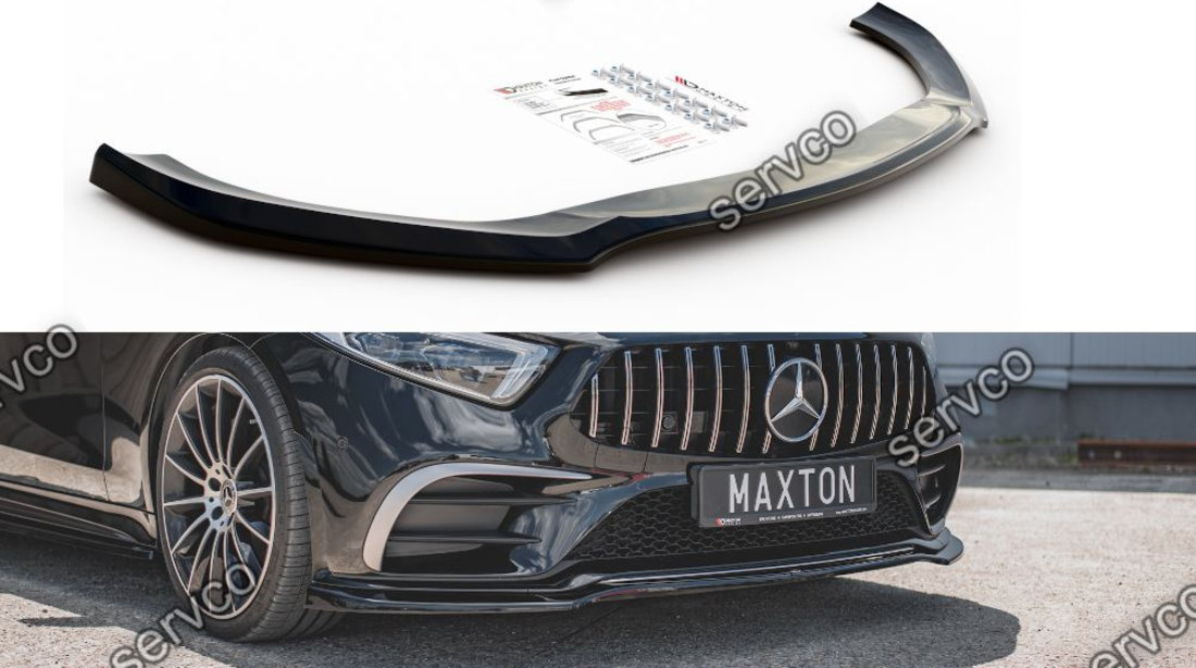 Prelungire splitter bara fata Mercedes CLS C257 AMG-Line 2018- v1 - Maxton Design