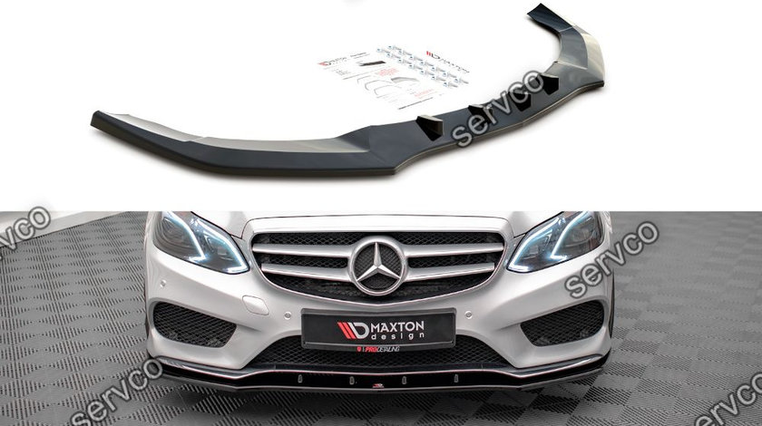 Prelungire splitter bara fata Mercedes E Class W 212 Facelift AMG-Line Sedan 2012-2016 v4 - Maxton Design