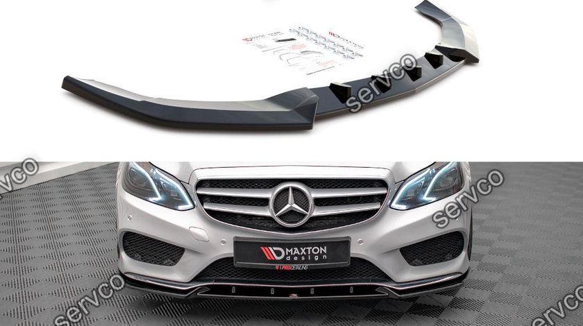 Prelungire splitter bara fata Mercedes E Class W 212 Facelift AMG-Line Sedan 2012-2016 v5 - Maxton Design