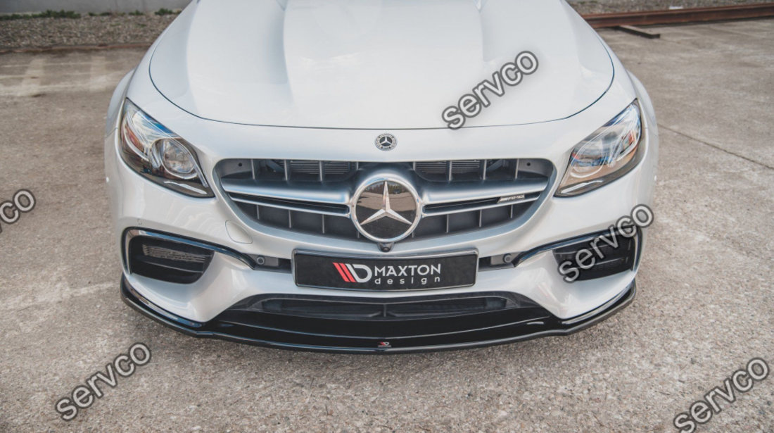 Prelungire splitter bara fata Mercedes E Class W213 S123 E63 Amg Estate Sedan 2017- v5 - Maxton Design