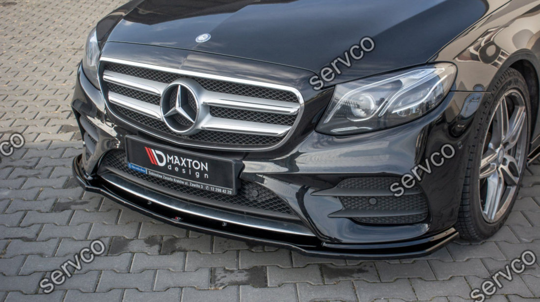 Prelungire splitter bara fata Mercedes E Class W213 Amg-Line E43 AMG 2016- v3 - Maxton Design