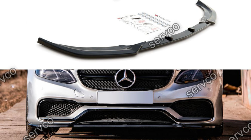 Prelungire splitter bara fata Mercedes E Class E63 W212 AMG Sedan Facelift 2012-2016 v3 - Maxton Design