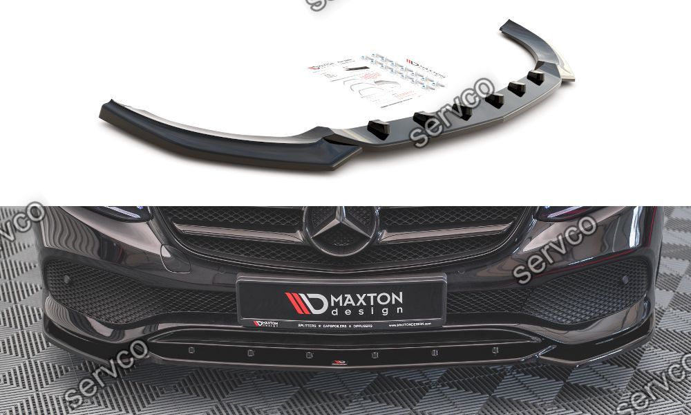 Prelungire splitter bara fata Mercedes E Class W213 2016-2021 v6 - Maxton Design