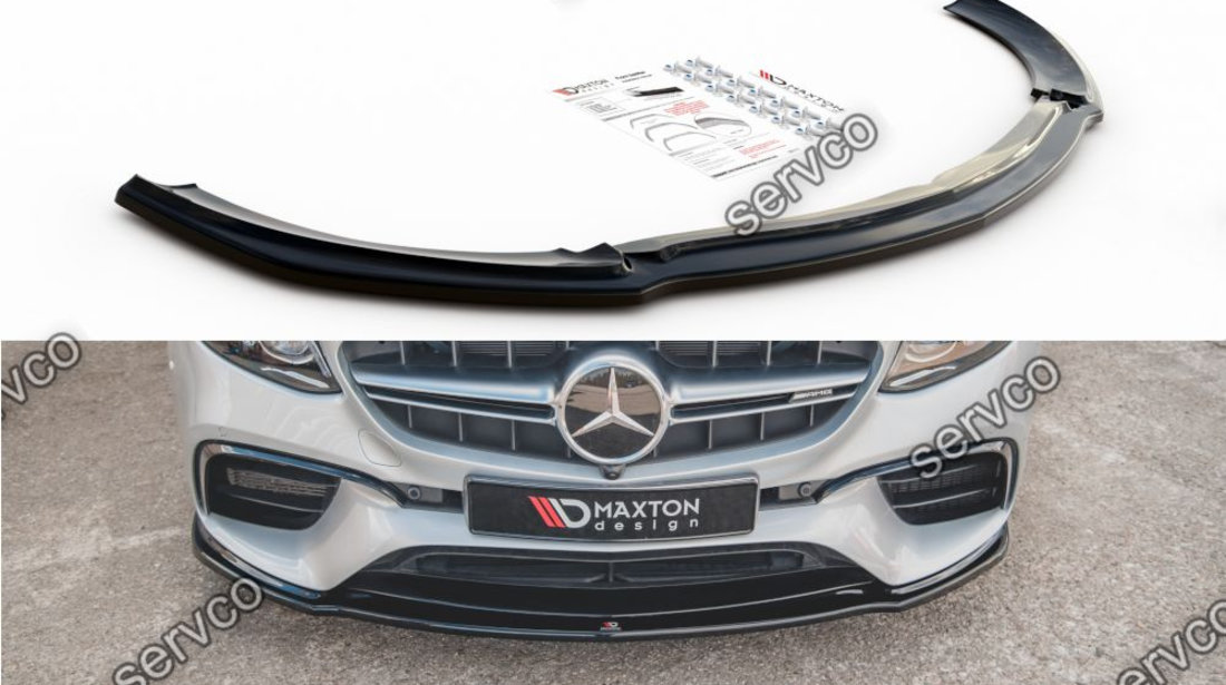 Prelungire splitter bara fata Mercedes E Class W213 S123 E63 Amg Estate Sedan 2017- v5 - Maxton Design