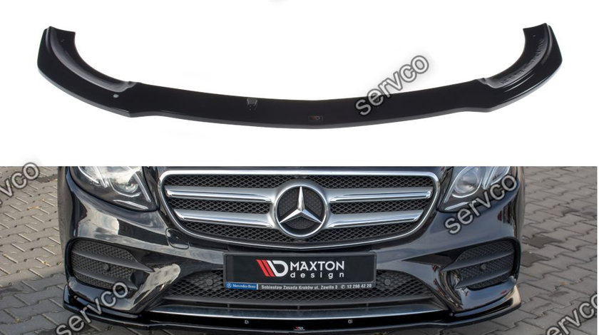 Prelungire splitter bara fata Mercedes E Class W213 Amg-Line E43 AMG 2016- v3 - Maxton Design