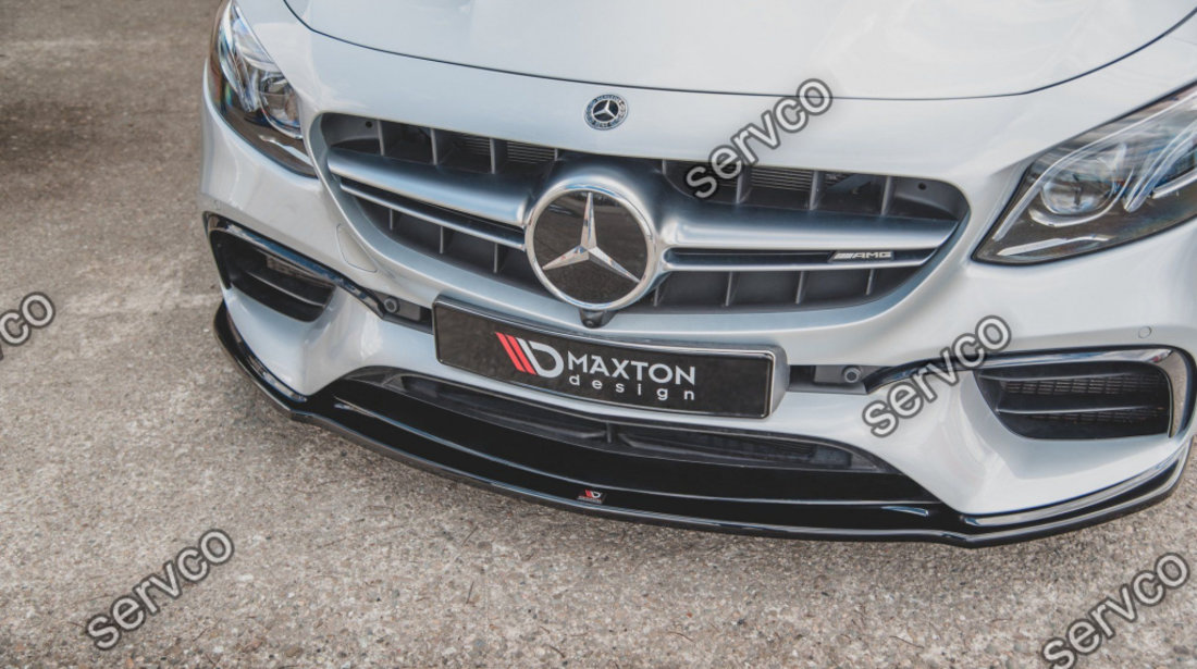 Prelungire splitter bara fata Mercedes E Class W213 S123 E63 Amg Estate Sedan 2017- v5 - Maxton Design