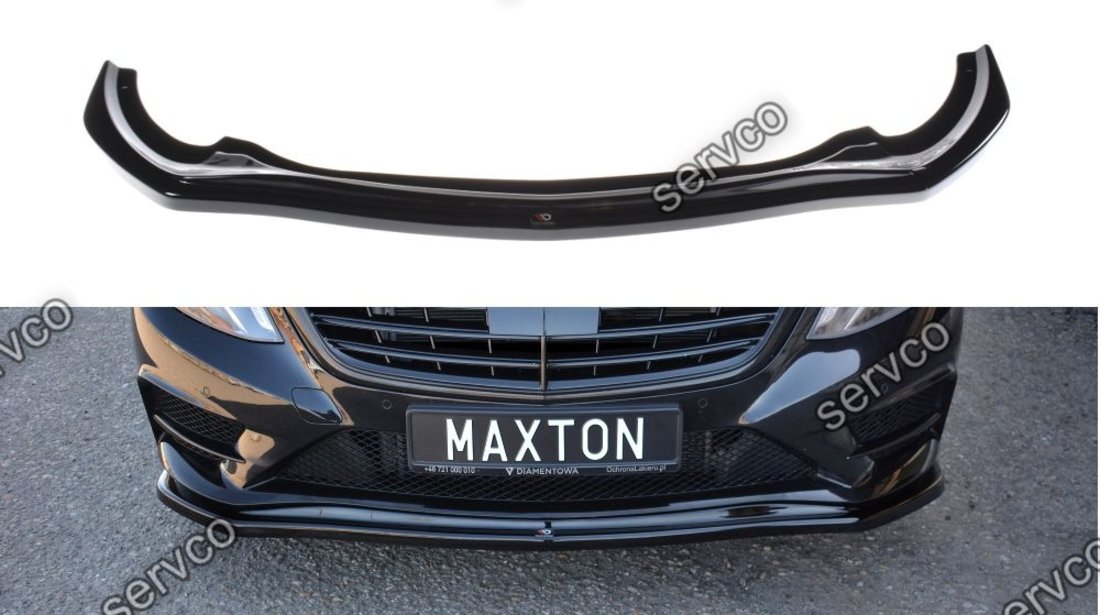 Prelungire splitter bara fata Mercedes S Class W222 Amg-Line 2013-2017 v1 - Maxton Design