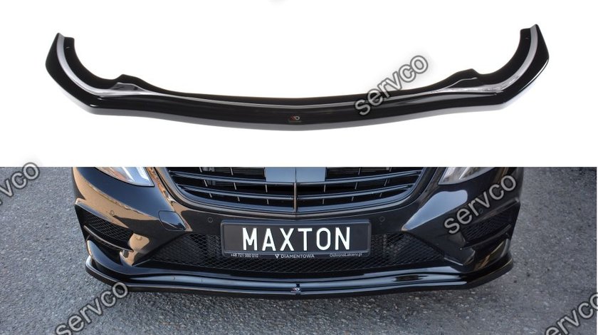 Prelungire splitter bara fata Mercedes S Class W222 Amg-Line 2013-2017 v1 - Maxton Design