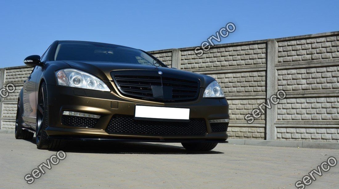 Prelungire splitter bara fata Mercedes S Class W221 AMG 2009-2013 v2