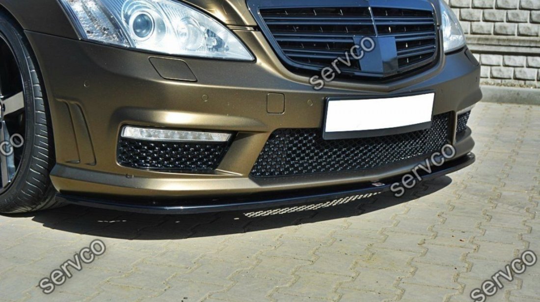 Prelungire splitter bara fata Mercedes S Class W221 AMG 2009-2013 v2 - Maxton Design