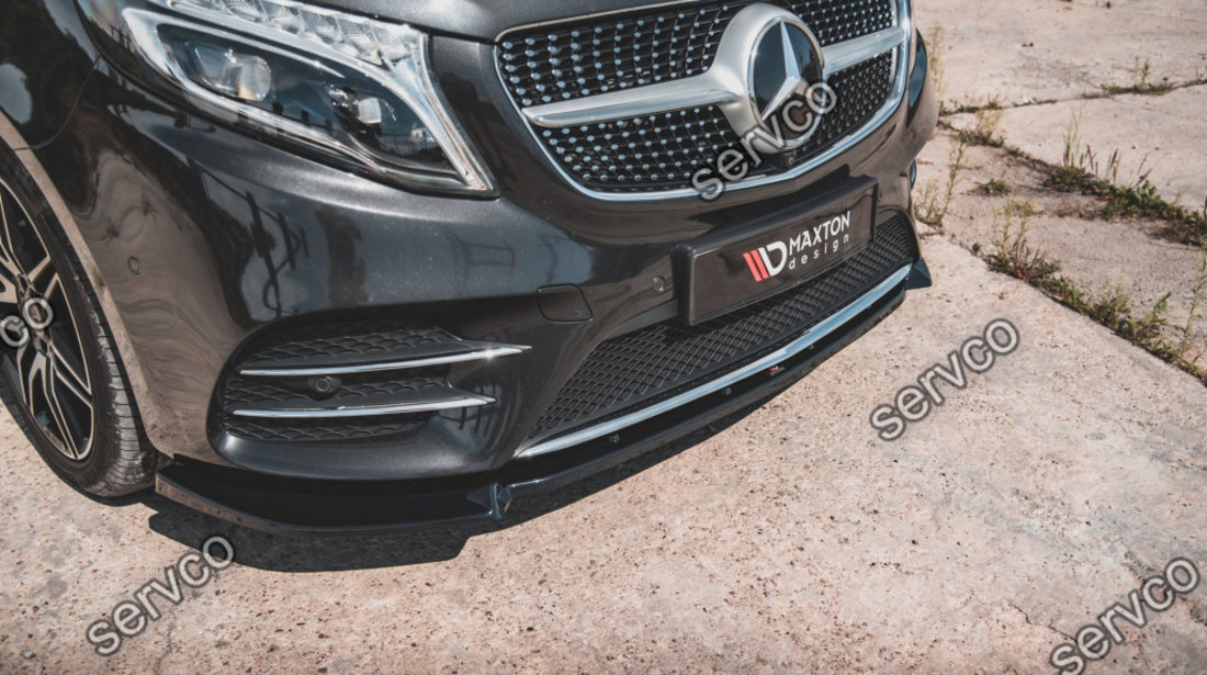 Prelungire splitter bara fata Mercedes V Class AMG-Line W447 Facelift 2019- v6 - Maxton Design