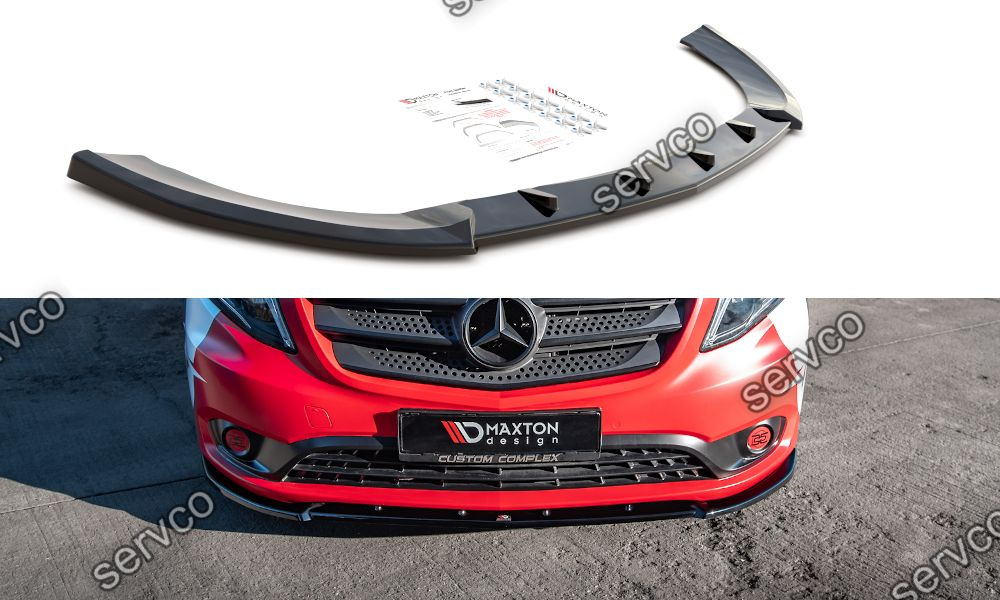 Prelungire splitter bara fata Mercedes Vito W447 Facelift 2020- v2 - Maxton Design
