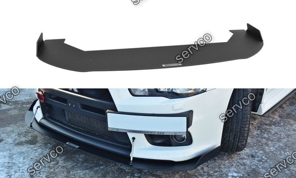 Prelungire splitter bara fata Mitsubishi Lancer EVO X 2007-2015 v1 - Maxton Design