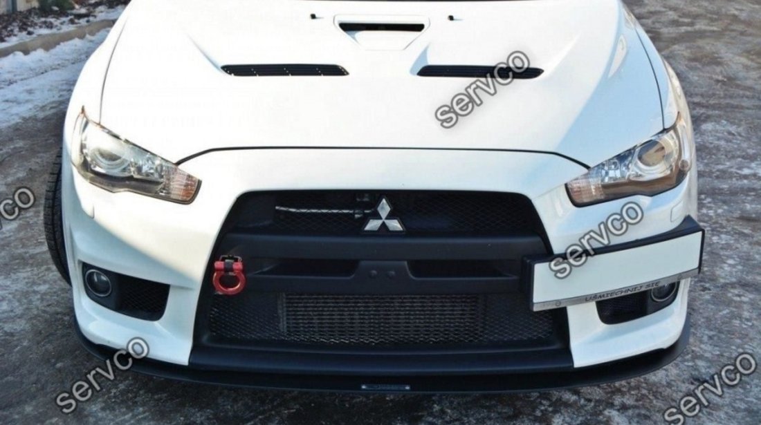 Prelungire splitter bara fata Mitsubishi Lancer EVO X 2007-2015 v3 - Maxton Design