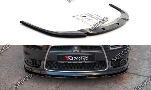 Prelungire splitter bara fata Mitsubishi Lancer Sportback Mk 8 2007-2016 v6 - Maxton Design