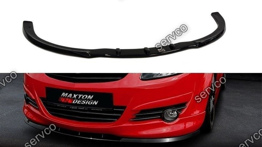 Prelungire splitter bara fata Opel Corsa D Mk4 OPC-Line 2006-2011 v4 - Maxton Design