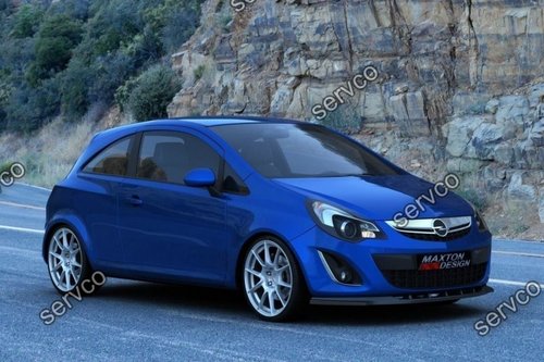 Prelungire splitter bara fata Opel Corsa D Mk4 Facelift 2011-2014 v2 - Maxton Design
