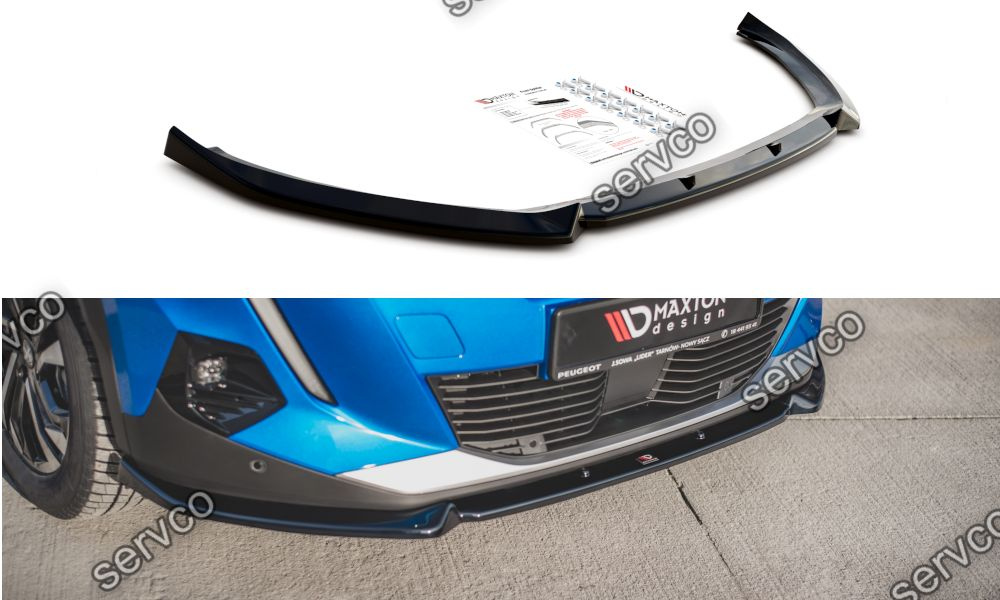 Prelungire splitter bara fata Peugeot 2008 Mk2 2019- v1 - Maxton Design