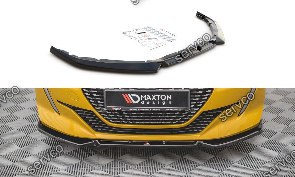 Prelungire splitter bara fata Peugeot 208 Mk2 2019- v2 - Maxton Design