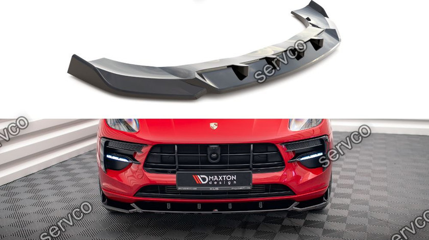 Prelungire splitter bara fata Porsche Macan Mk1 Facelift 2018-2021 v1 - Maxton Design