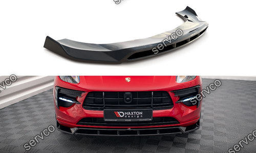 Prelungire splitter bara fata Porsche Macan Mk1 Facelift 2018-2021 v2 - Maxton Design