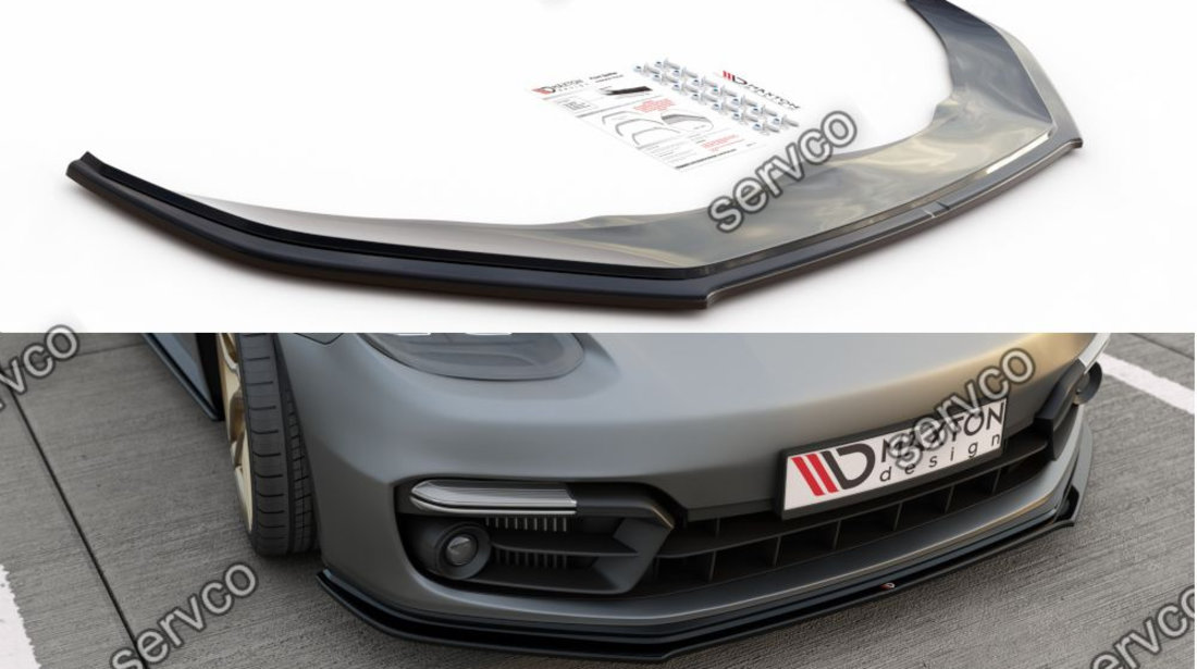 Prelungire splitter bara fata Porsche Panamera Turbo GTS 971 2016- v1 - Maxton Design