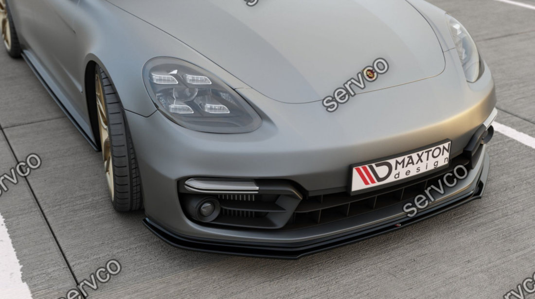 Prelungire splitter bara fata Porsche Panamera Turbo GTS 971 2016- v1 - Maxton Design