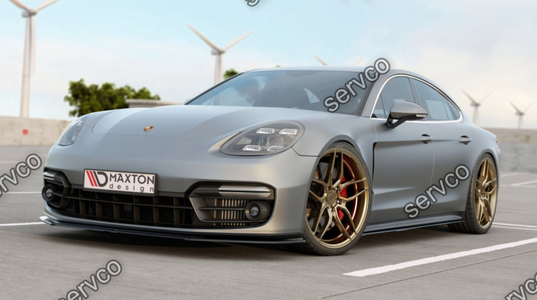 Prelungire splitter bara fata Porsche Panamera Turbo GTS 971 2016- v1 - Maxton Design